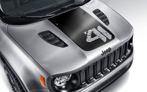 Center hood decal for Jeep Renegade hood graphics kits