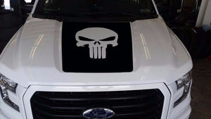 Ford F-150 2015-2018 Punisher skull hood graphics side stripe decal sticker