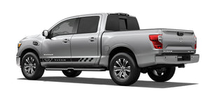 Side stripe decals for Nissan Titan rocker graphics kit