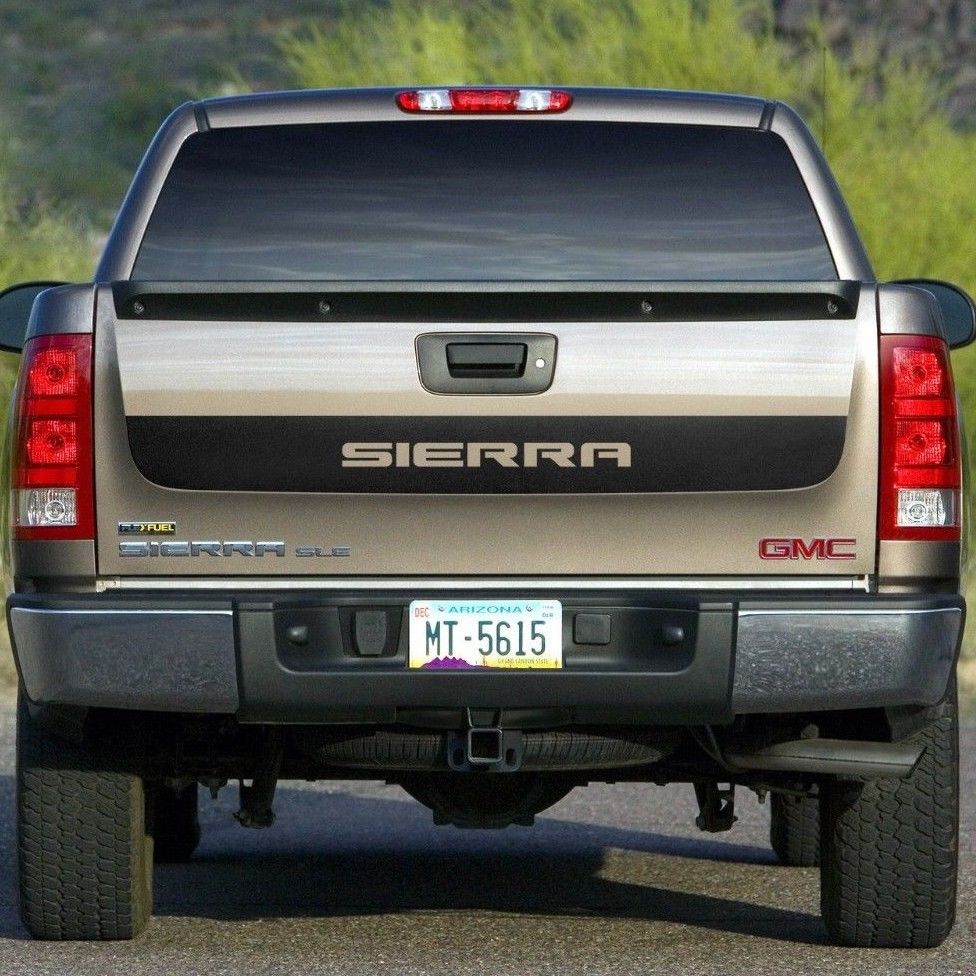 GMC Sierra Bed Tailgate Accent Vinyl Graphics stripe decal model 4