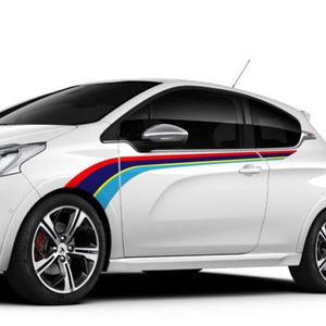 Peugeot 208 GTi Rally side stripe graphics decals