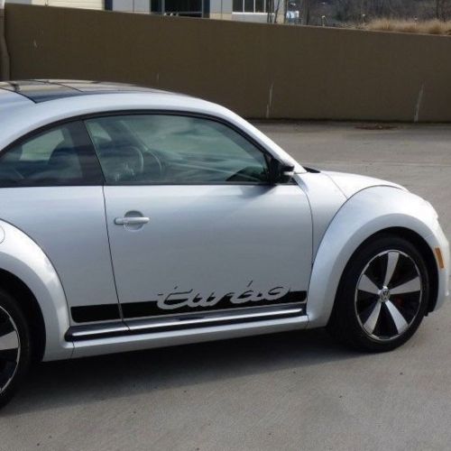 VW Volkswagen Beetle Turbo 2011-2018 decal Porche script turbo decal stripe
