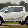 Mitsubishi L200 Barbarian side stripe tribal decal graphics