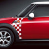 BMW Mini Cooper R55 R56 R57 A Panel Checkered Flag Decal Sticker Graphics