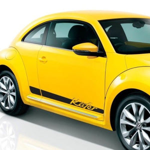 Volkswagen Beelte 2012-2018 Kafer Graphics side stripes decal porsche script